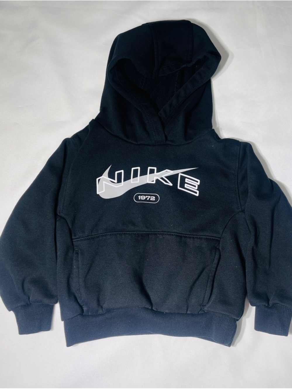 Nike Black Kids Hoodie with White Logo